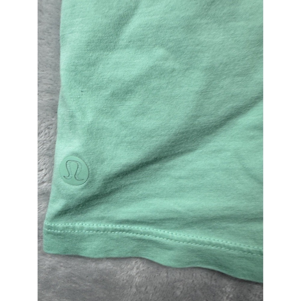 Lululemon All Yours Cotton Blend Crewneck T-Shirt Teal Green Women's 21x25 - Picture 3 of 5